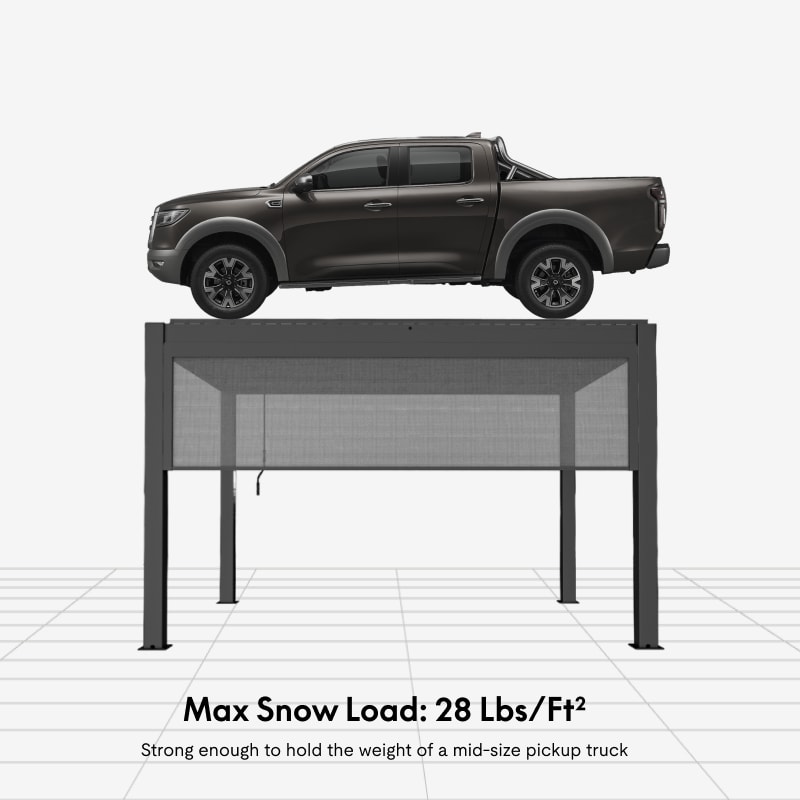 PG5 Aluminum Louvered Pergola Kit | FlexiSpot US